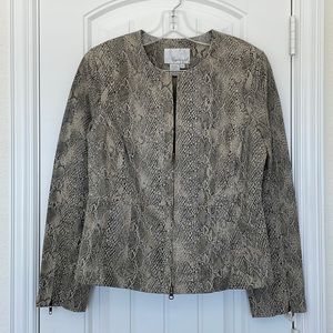 Spiegel Snakeskin Genuine Leather Jacket Size 10